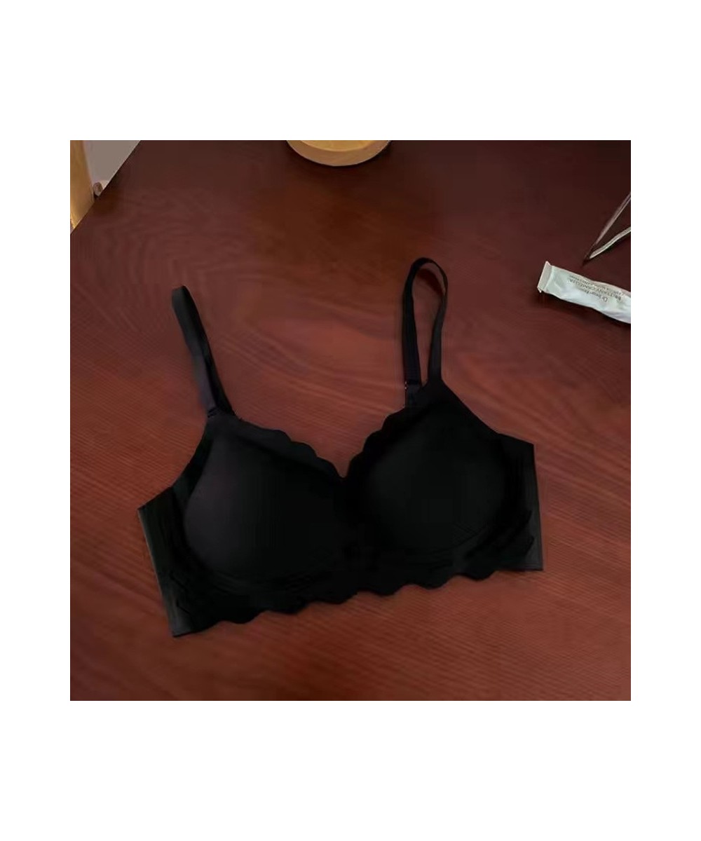 Sexy Seamless Women's Underwear Thin Section Small Chest Gathered No Steel Ring Shows Small Ladies Comfortable Sleep Bra $23....