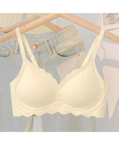 Sexy Seamless Women's Underwear Thin Section Small Chest Gathered No Steel Ring Shows Small Ladies Comfortable Sleep Bra $23....