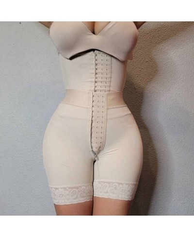 Butt Lifter Compression Garment Front Closure Tummy Control Women's Pantaloons Lace Abdomen Shorts $67.09 - Underwear