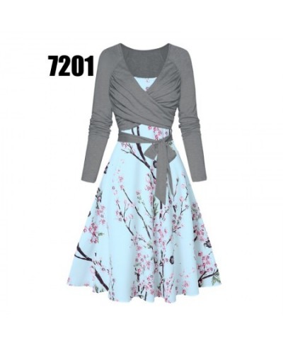 Spring New Flower Leaf Print Midi Cami Dress And Long Sleeve Heather Crossover Tied Cropped Top Outfit Vestidos De Fiesta $52...