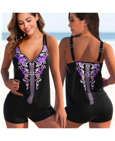 2022 New Swimsuit Sexy Plus Size Tankini Women Printed Two Piece Bikini Set Beachwear Bathing Suit Female Summer Swimwear 8XL...