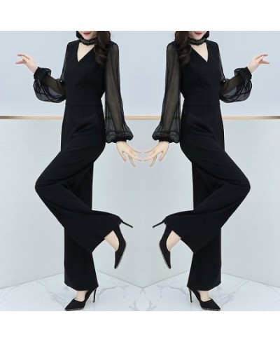 2023 Spring New Black Thin Rompers Womens Jumpsuit Combinaison Femme Trendy Office Lady Clothes For Women Macacao Feminino $8...