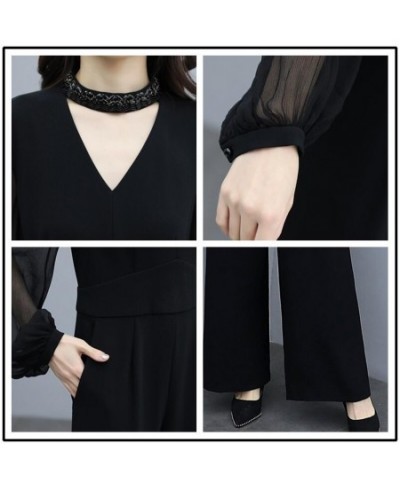 2023 Spring New Black Thin Rompers Womens Jumpsuit Combinaison Femme Trendy Office Lady Clothes For Women Macacao Feminino $8...