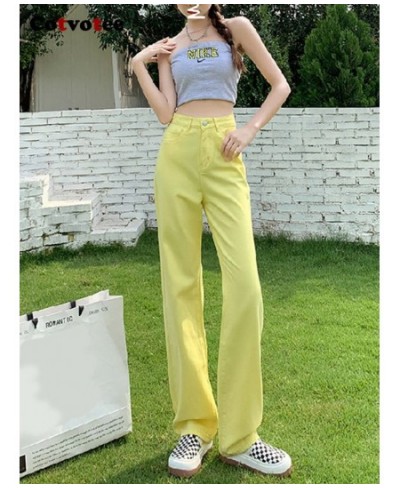 High Waisted Jeans for Women 2023 New Fashion Vintage Wide Leg Pants Women Chic Streetwear Straight Full Length Pants $48.10 ...