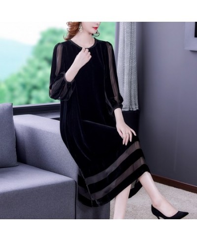 Women Autumn & Winter Elegant Velvet Dress Festa High Quality Long Cocktail Party Robe Femme Vintage Designer Vestidos $63.66...