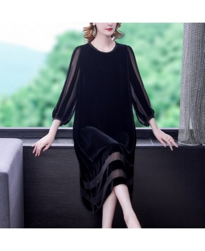 Women Autumn & Winter Elegant Velvet Dress Festa High Quality Long Cocktail Party Robe Femme Vintage Designer Vestidos $63.66...