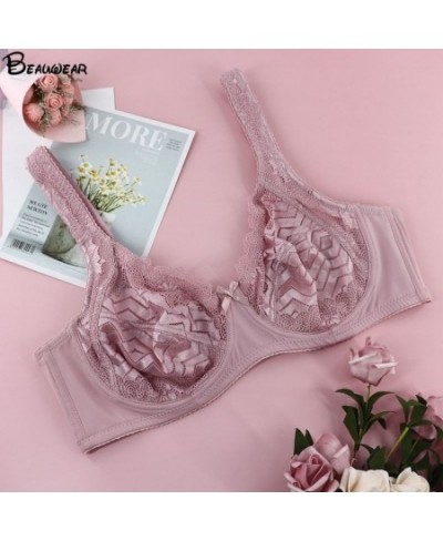 Sexy Lace Push Up Bra Adjusted-straps Bras For Women Ultra-thin Bralette Lingerie Intimates Plus Size 40 42 44 46 B C D $20.0...