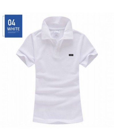 2023 Summer Womens Short Sleeve Polos Shirts Casual Womens Tees Cotton Polos Shirts Fashion Lady Clothing S XXL $38.02 - Tops...