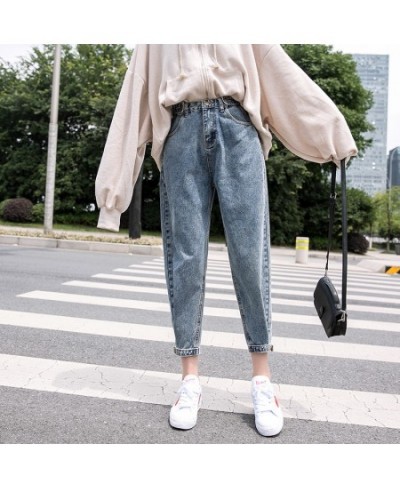 Woman Jeans Velvet Thickening Harem Pants Loose Mid Waist Wide Leg Ankle Length Winter Thin Pants $50.58 - Jeans