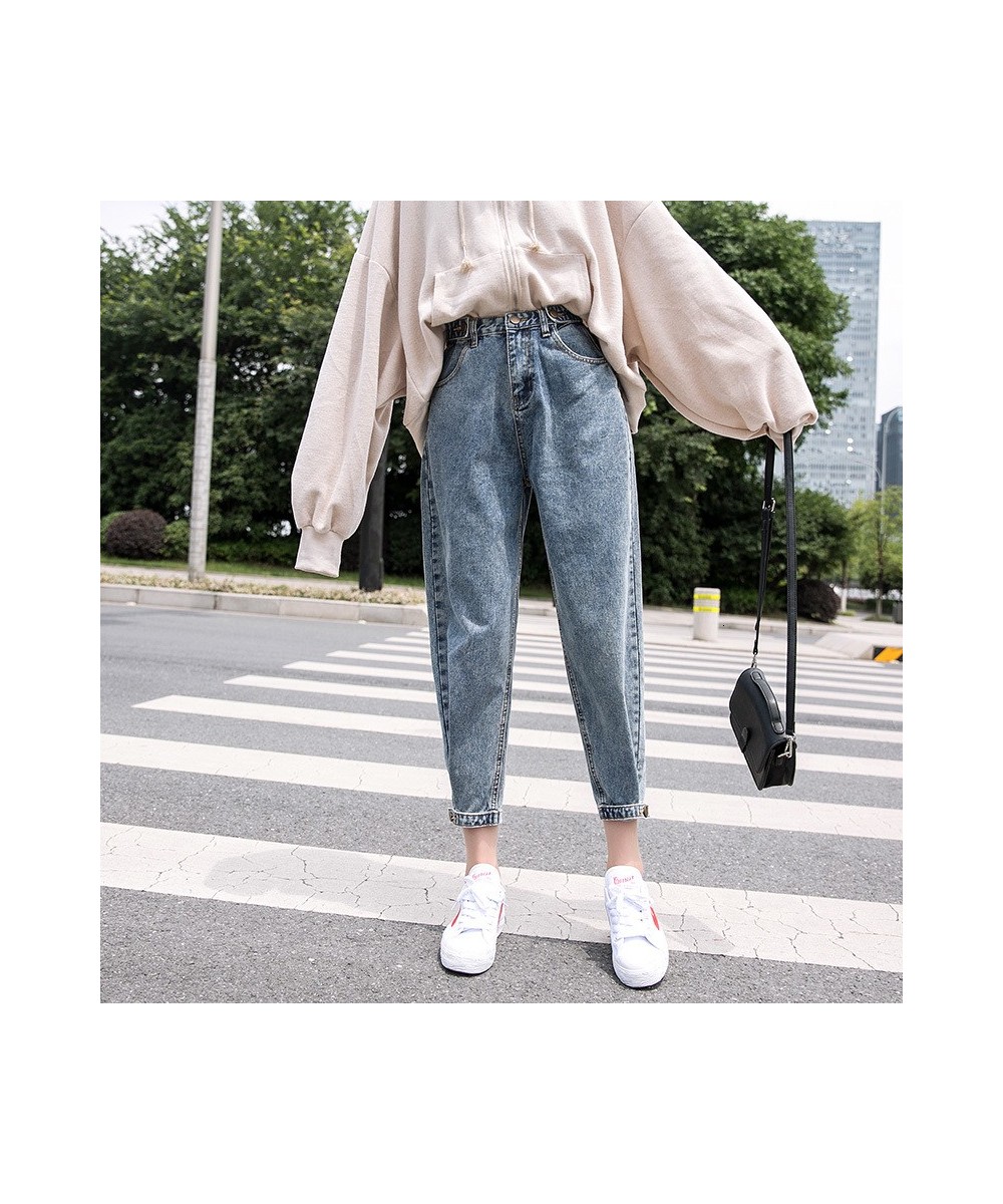 Woman Jeans Velvet Thickening Harem Pants Loose Mid Waist Wide Leg Ankle Length Winter Thin Pants $50.58 - Jeans