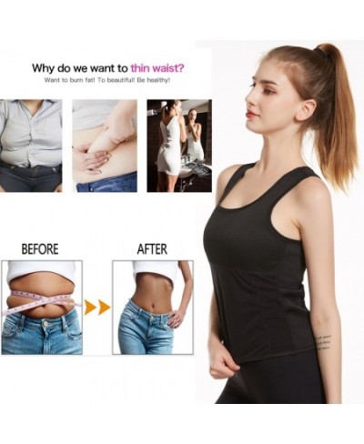 Women Waist Trainer Sweat Sauna Vest Heat Trapping Tank Top Workout Air Layer Weight Loss Belt Fat Burning Exercise Body Shap...