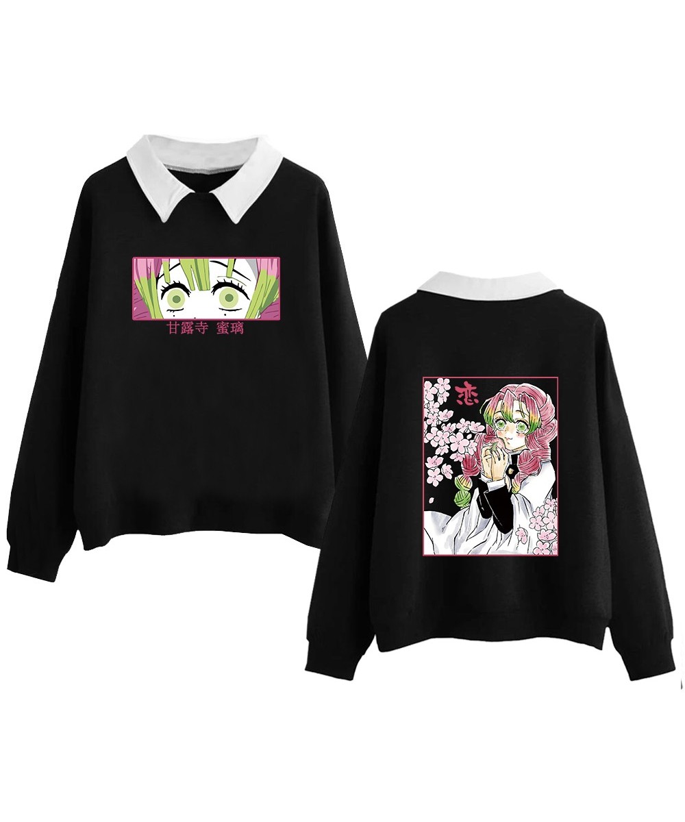 Anime Hoodie Demon Slayer Kanroji Mitsuri Fashion Kwaii Cute Teen Girl Drop Shoulder Woman Sweatshirt $39.26 - Hoodies & Swea...