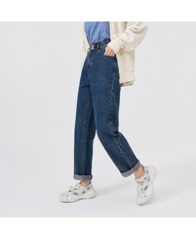 Jeans Women Summer New High-Waist Women Straight-Leg Pants Chic Hong Kong-Flavored Stretch Woman Pants $49.91 - Jeans