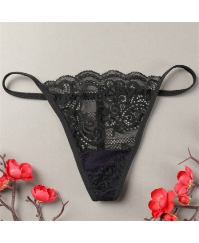 10pcs Female Underwear Hollow Out Micro Tanga Transparente Mujer T Back Sexy Lace G String Women's Panties Thong $16.02 - Und...