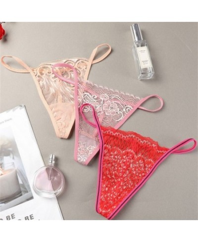 10pcs Female Underwear Hollow Out Micro Tanga Transparente Mujer T Back Sexy Lace G String Women's Panties Thong $16.02 - Und...