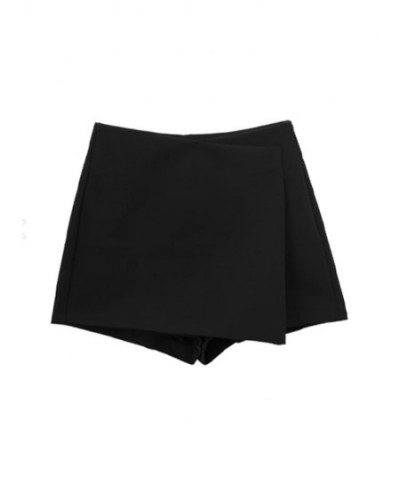 Women Fashion Pareo Style Asymmetric Shorts Skirts Vintage High Waist Side Zipper Female Skort Mujer $32.21 - Bottoms