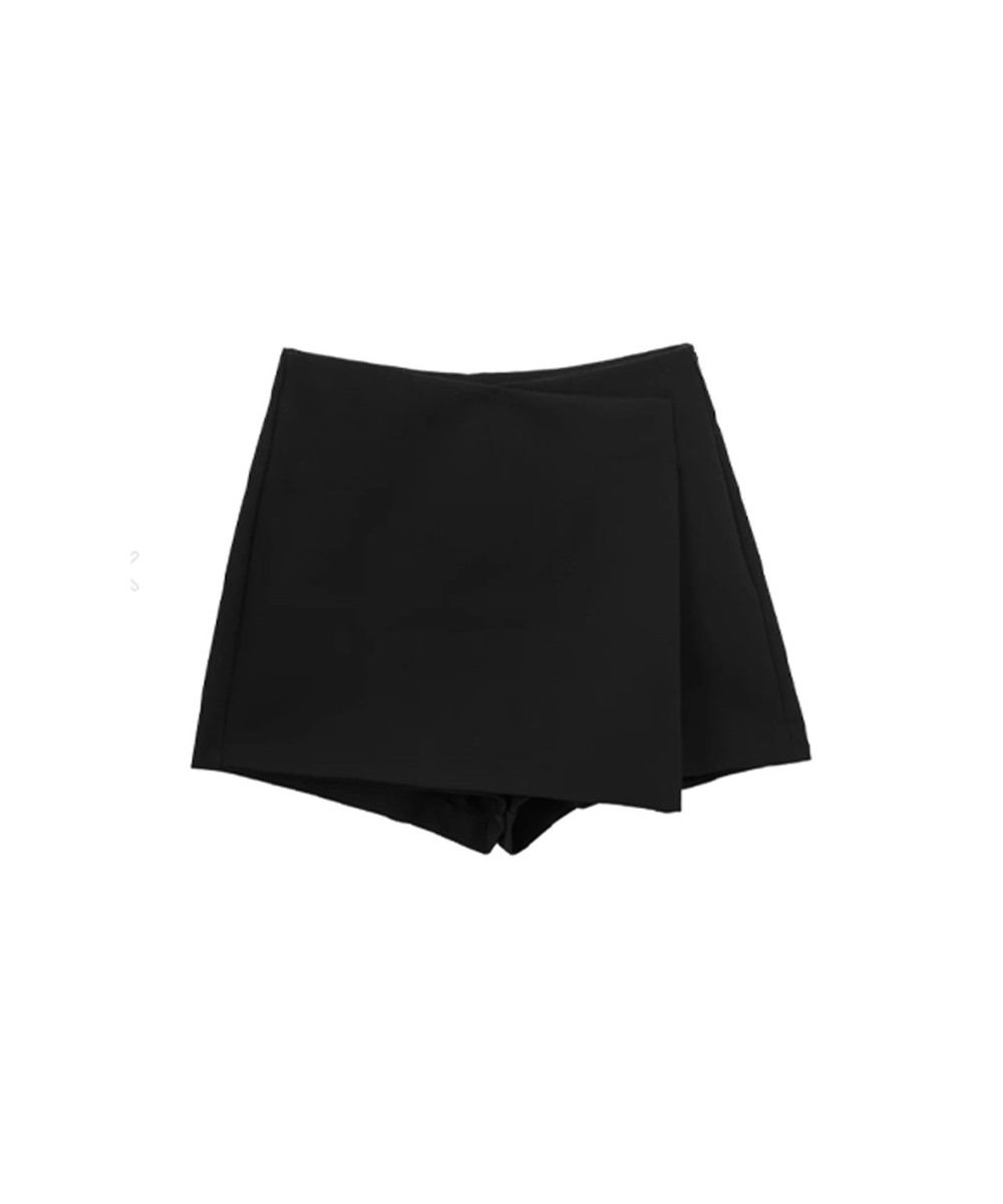 Women Fashion Pareo Style Asymmetric Shorts Skirts Vintage High Waist Side Zipper Female Skort Mujer $32.21 - Bottoms