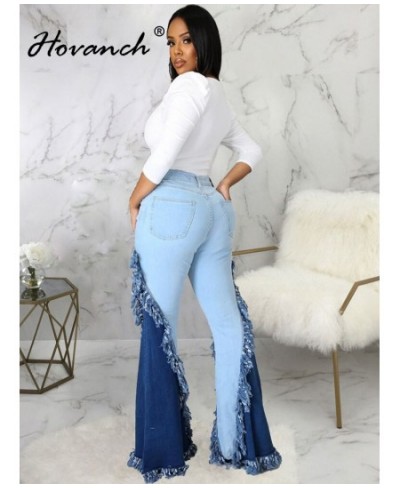 Women's Zipper Splice Tassel Flare Jeans 2023 Vintage INS Fashion Street Wide Leg Jeans Women's Bottom $52.03 - Jeans