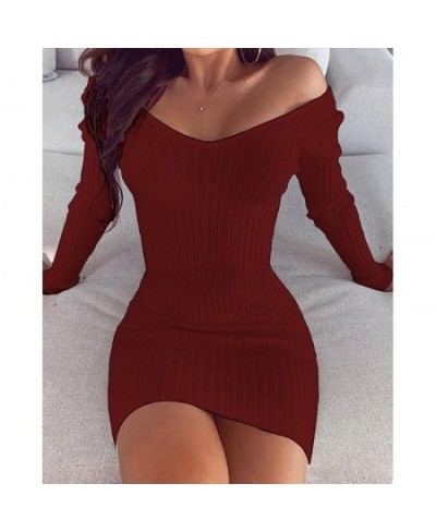 Summer Solid Dress For Women Streetwear Sexy V-Neck Off Shoulder Short Sleeve High Waist Office Lady Slim Hips Mini Dress $28...