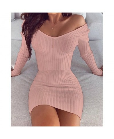 Summer Solid Dress For Women Streetwear Sexy V-Neck Off Shoulder Short Sleeve High Waist Office Lady Slim Hips Mini Dress $28...