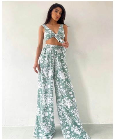 2022 Fashion Women's Home Wear Underwear Three Piece Pajamas Print Loose Pajamas Pants Pajamas $57.53 - Sleepwears