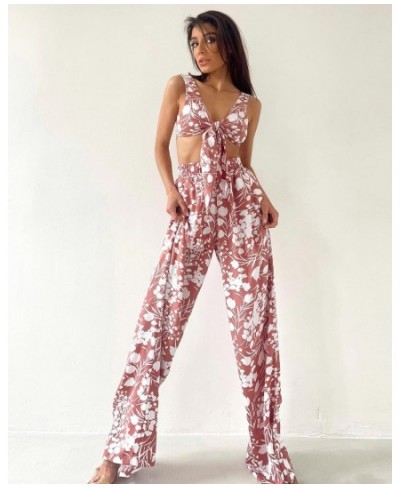 2022 Fashion Women's Home Wear Underwear Three Piece Pajamas Print Loose Pajamas Pants Pajamas $57.53 - Sleepwears