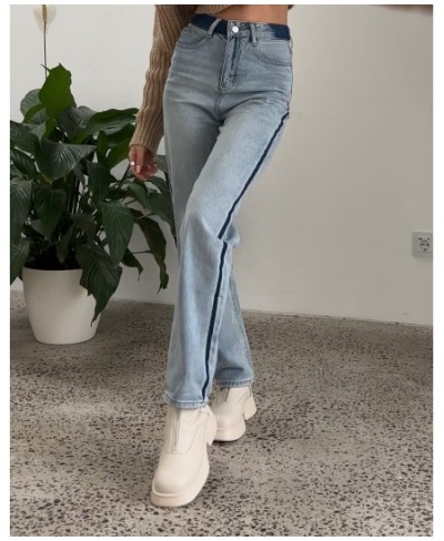 New Baggy High Street Jeans Women Vintage Boyfriend Blue Denim Pants 2022 Wide Leg Straight Jeans Korean $50.87 - Jeans