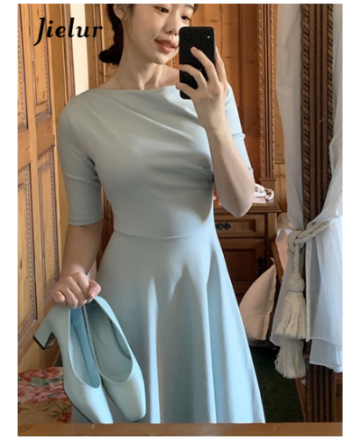 Summer Elagant Dresses Women French Designer Solid Office Midi Dress Female Casual Slim Fit High Waist Korean Dress Lady $46....