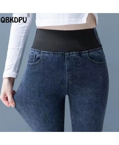 Oversize 38 Slim Stretch Jeans Women High Waist Skinny Vaqueros Patchwork Basic Ankle Length Pencil Pants Casual Denim Capris...