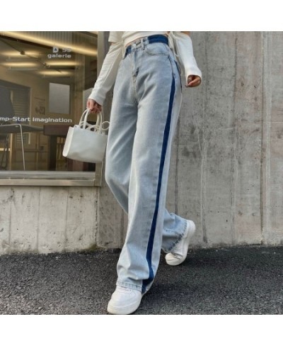 New Baggy High Street Jeans Women Vintage Boyfriend Blue Denim Pants 2022 Wide Leg Straight Jeans Korean $50.87 - Jeans