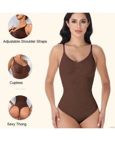 Thong Bodysuit Shaperwear for Women Tummy Control Seamless Body Shapers Belly Trimmer Sculpting Waist Trainer Slimmer Compres...