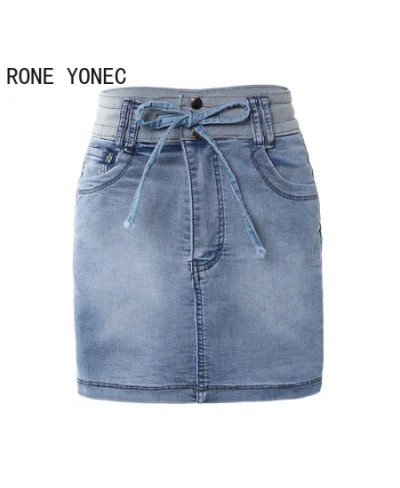 Women Casual Drawstring Pocket Skinny Straight Jeans Denim Skirt Shorts $47.23 - Jeans