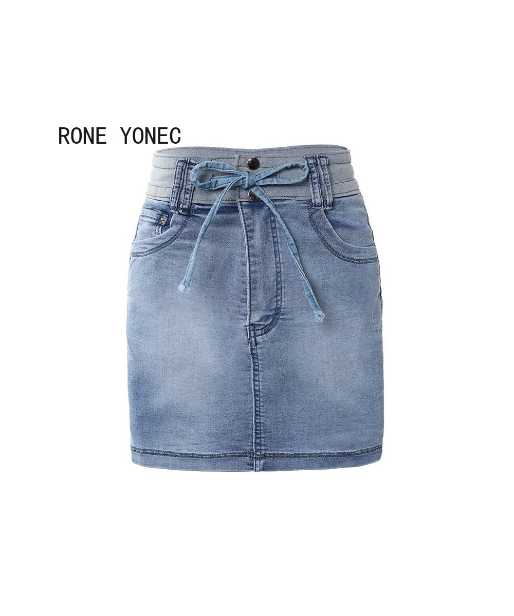 Women Casual Drawstring Pocket Skinny Straight Jeans Denim Skirt Shorts $47.23 - Jeans