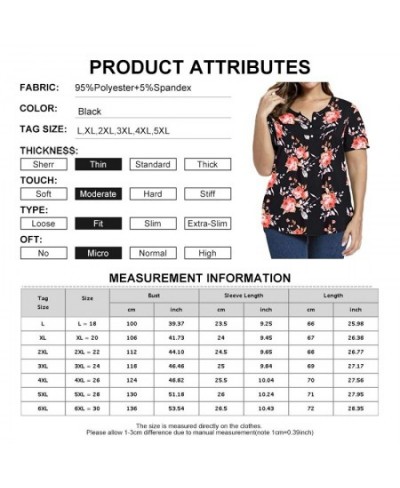 Women Short Sleeve Floral Print Plus Size T Shirt 2022 Summer Casual Loose Button Tshirt Fashion Female Tees Top Oversized $3...