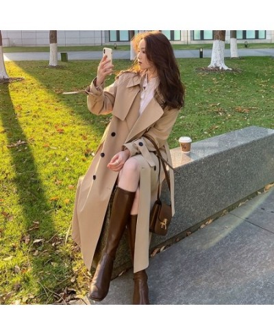 Woman Long Trench Coat Fashion Korean Streetwear Style Loose Cloak Casual Elegant 2022 Thin Autumn Women's Windbreaker Coat $...