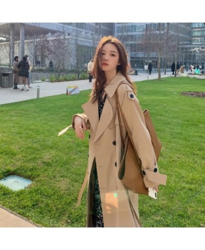 Woman Long Trench Coat Fashion Korean Streetwear Style Loose Cloak Casual Elegant 2022 Thin Autumn Women's Windbreaker Coat $...