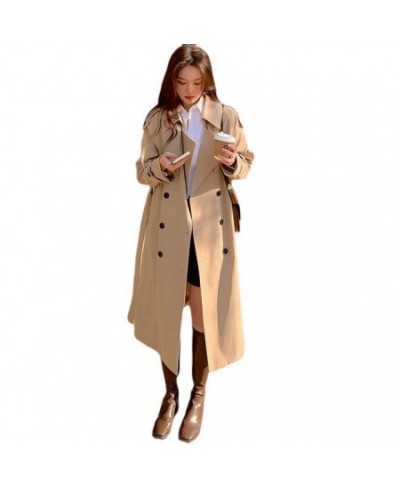 Woman Long Trench Coat Fashion Korean Streetwear Style Loose Cloak Casual Elegant 2022 Thin Autumn Women's Windbreaker Coat $...