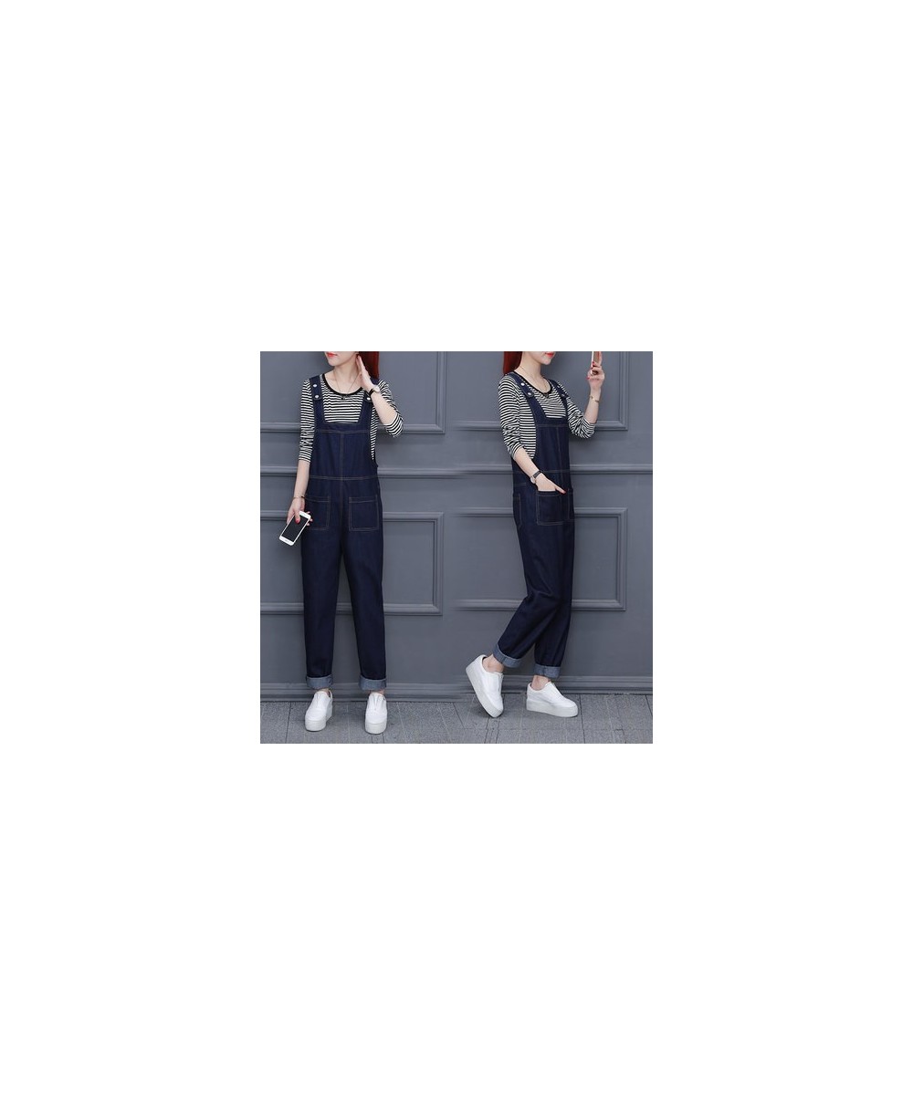 2023 summer new fashion ladies Korean version of the loose thin section denim straps jumpsuit was thin large size $92.13 - Ju...