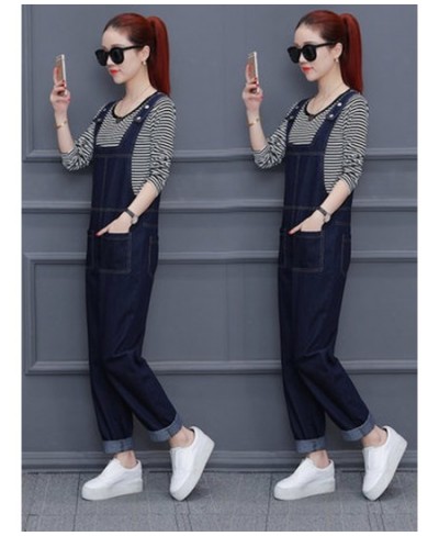 2023 summer new fashion ladies Korean version of the loose thin section denim straps jumpsuit was thin large size $92.13 - Ju...