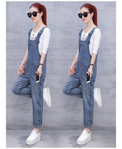 2023 summer new fashion ladies Korean version of the loose thin section denim straps jumpsuit was thin large size $92.13 - Ju...