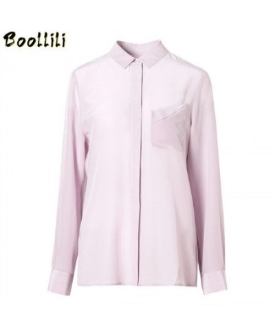 Women Blouse 2023 Spring Autumn 100% Real Silk Shirts Women Tops Korean Fashion Office Lady Shirts Women Clothes $108.01 - Bl...