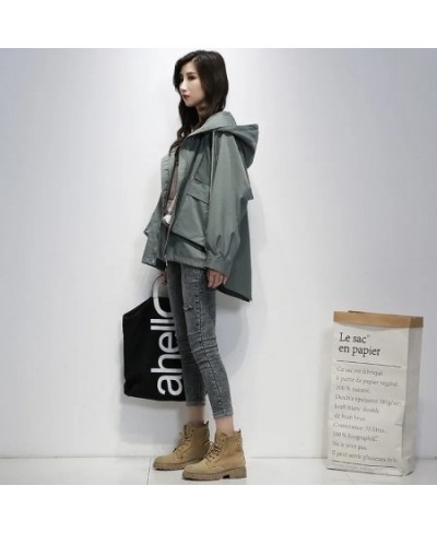 Women Mid-Length Windbreaker 2022 Spring Autumn New Korean Loose Bf Short Basic Jacket Hooded Casual Trench Coat Harajuku $63...