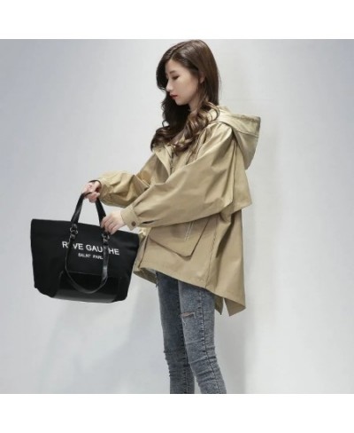 Women Mid-Length Windbreaker 2022 Spring Autumn New Korean Loose Bf Short Basic Jacket Hooded Casual Trench Coat Harajuku $63...