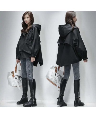 Women Mid-Length Windbreaker 2022 Spring Autumn New Korean Loose Bf Short Basic Jacket Hooded Casual Trench Coat Harajuku $63...