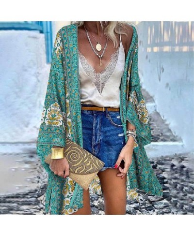 Bohemian Casual Cloak Cardigan for Swimsuit woman 2023 Summer Beach Swimwear Smock Tops Long Sleeved Female Clothing $31.15 -...