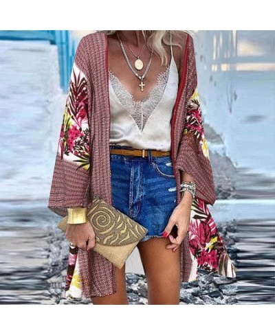 Bohemian Casual Cloak Cardigan for Swimsuit woman 2023 Summer Beach Swimwear Smock Tops Long Sleeved Female Clothing $31.15 -...