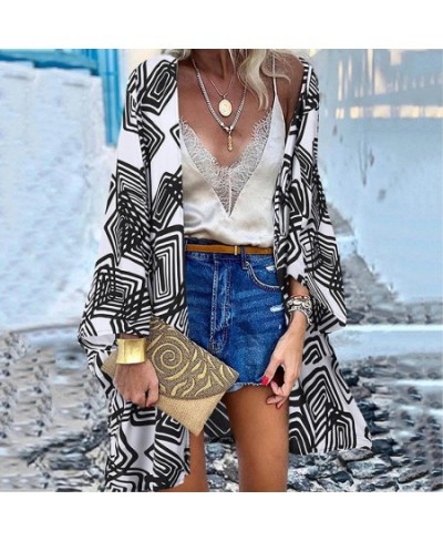 Bohemian Casual Cloak Cardigan for Swimsuit woman 2023 Summer Beach Swimwear Smock Tops Long Sleeved Female Clothing $31.15 -...