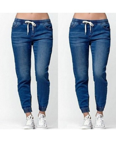 Casual Jogger Pants 2023 Elastic Sexy Skinny Pencil Jeans For Women Leggings Jeans High Waist Women's Denim Drawstring Pants ...