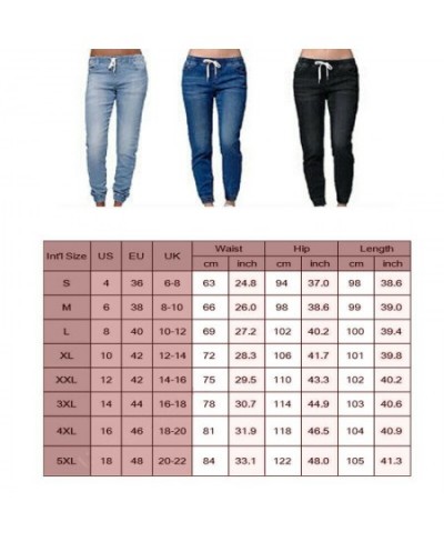 Casual Jogger Pants 2023 Elastic Sexy Skinny Pencil Jeans For Women Leggings Jeans High Waist Women's Denim Drawstring Pants ...