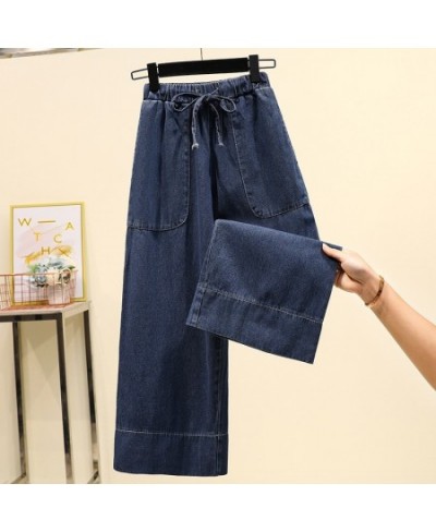 Woman Jeans Straight Wide Leg Jeans For Women Denim Clothing Blue Streetwear Vintage Quality Harajuku Straight Pants $43.31 -...